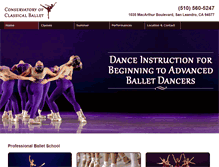 Tablet Screenshot of conservatoryofballet.com